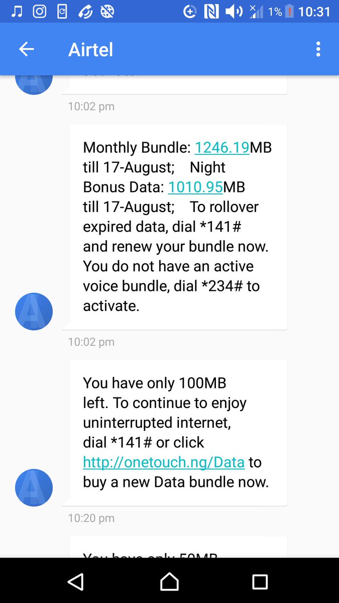 OGECHUKWUDARL1's tweet image. @AirtelNigeria below is the screenshot of how your network is exhausting my data.... Look at the time, that I checked my #DataBalance..... And to think that I just subscribed yesterday makes it scary..... How can you people be this weekend, #Ps I didn&apos;t use the data roughly