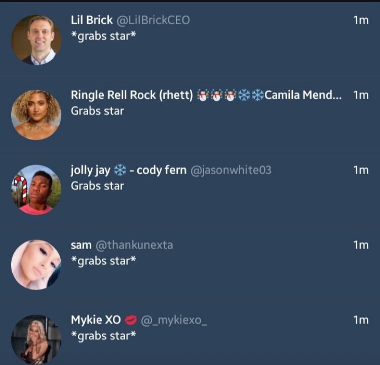 thembbstudios's tweet photo. Big Brother is bringing the catching stars competition back from Celebrity MBB!
#MBBThrowback
I will send a star emoji into the chat, and you must dm me *grabs star*. The first to dm, has the power to choose the 4 people to face the public vote for eviction. https://t.co/y1wJsLqWfZ