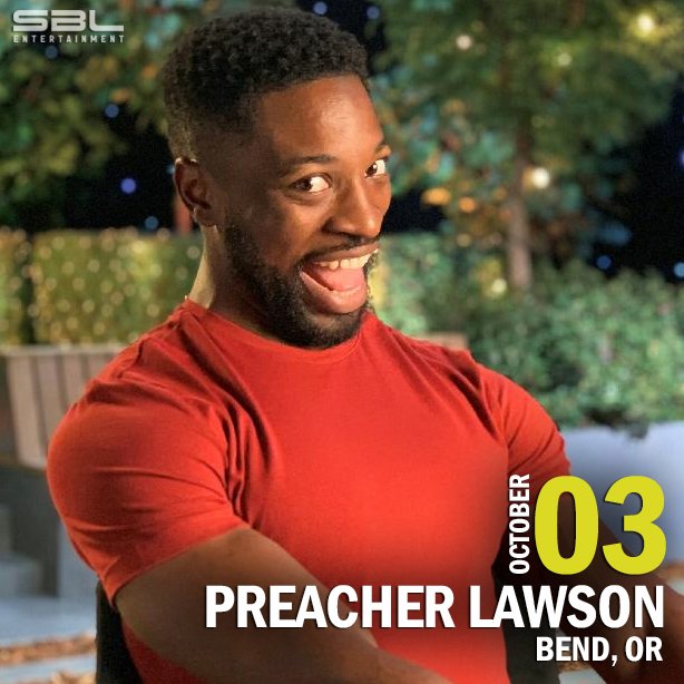 sblconcerts's tweet photo. Come to the Tower Theatre in #Bend #OR on October 3rd to see Preacher Lawson! Get your tickets now! Link in bio.
#GoodComedy #LiveShow #Comedian #Vegan #Black #GetToKnowMeTour #ProfessionalBlackGuy #DontFollowYourDreamsLeadThem #VisitBend #Love #Oregon https://t.co/dVH4WITpmg