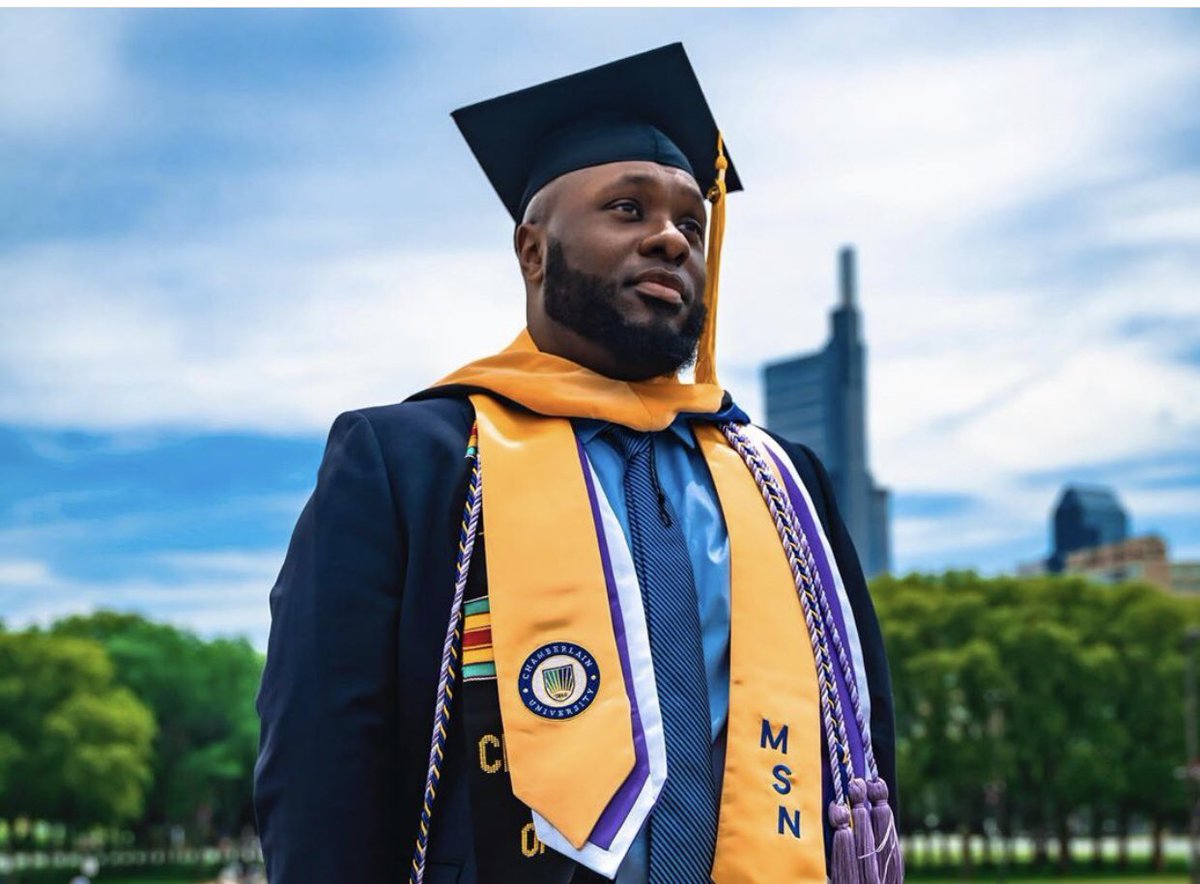 NativeSonNow's tweet photo. Degreed up! We see you @kingra27 #graduation #RN #MSNI #Blackmenexcel #academics #NativeSon 📷: @mikechismphotography https://t.co/XIi3guHGSm