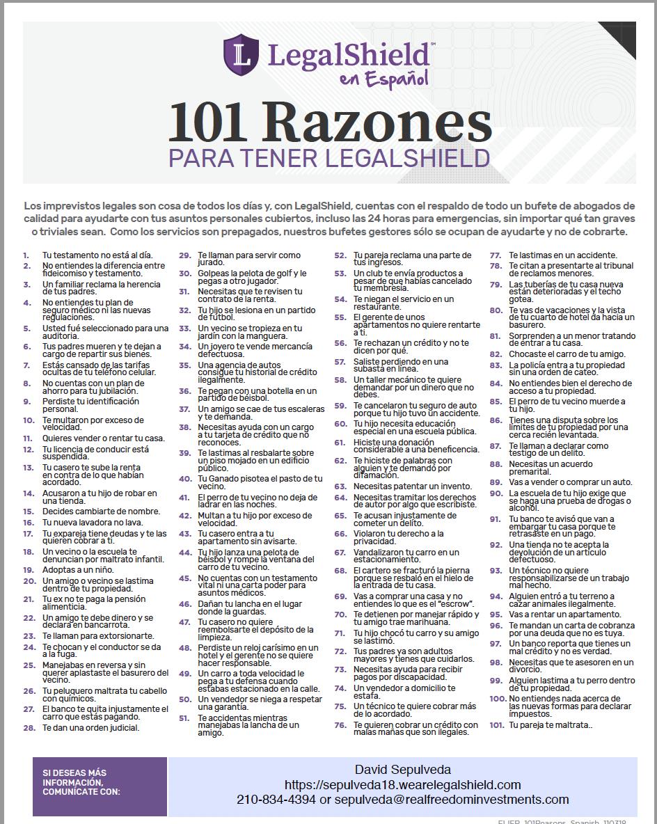 RealFreedomInvs's tweet image. 57 millones de trabajadores han experimentado al menos un problema legal significativo en los últimos 12 meses sín servicios de un abogado. LEGALSHIELD tienen ácceso a abogados calíficados que son expertos en el área legal que más impáctan a las famílias y los pequeños negocios.
