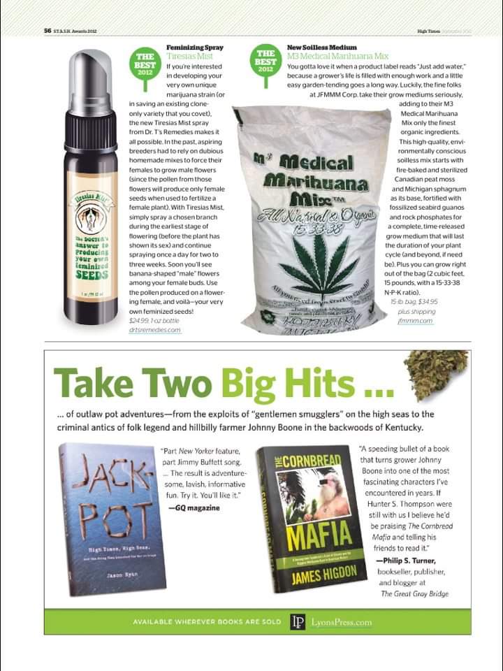 imrecklessrandy's tweet photo. My #organic soil company for #mmj #medicalmarijuana won an award from #hightimes magazine. Just add water and grow the best #cannabis you can imagine. #marijuana #simpsonoil #CBD https://t.co/AHXwrEWai4