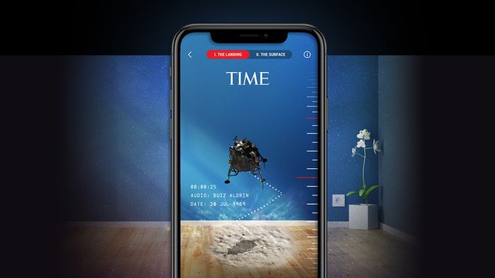 RyanBellGuide's tweet photo. Time launched a new mobile #AugmentedReality app for #immersive #journalism Thursday, complete with an augmented reality experience that #visualizes the moon landing in a user’s living room.
#Time Immersive App Launches With #MoonLanding #AR Experience https://t.co/D3dYMX5WRI https://t.co/PyGdUSbwUT