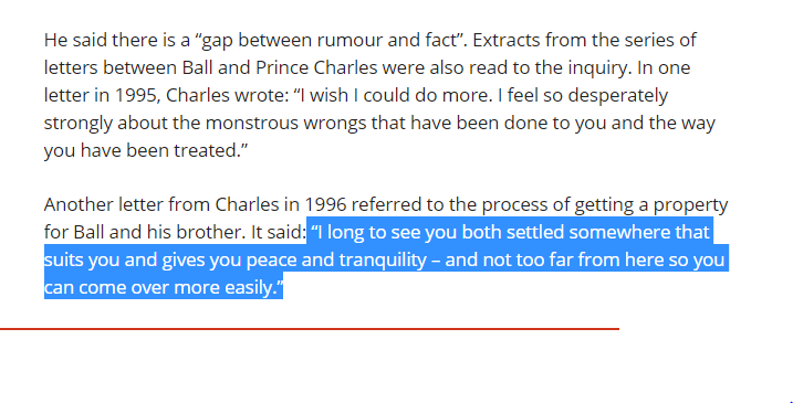 Prince Charles gifted Peter Ball large sums of money “I wish I could do more. I feel so desperately strongly about the monstrous wrongs that have been done to you and the way you have been treated.” and wanted him to "come over more easily"  #OpDeathEaters  https://inews.co.uk/news/uk/prince-charles-paedophile-bishop-peter-ball/