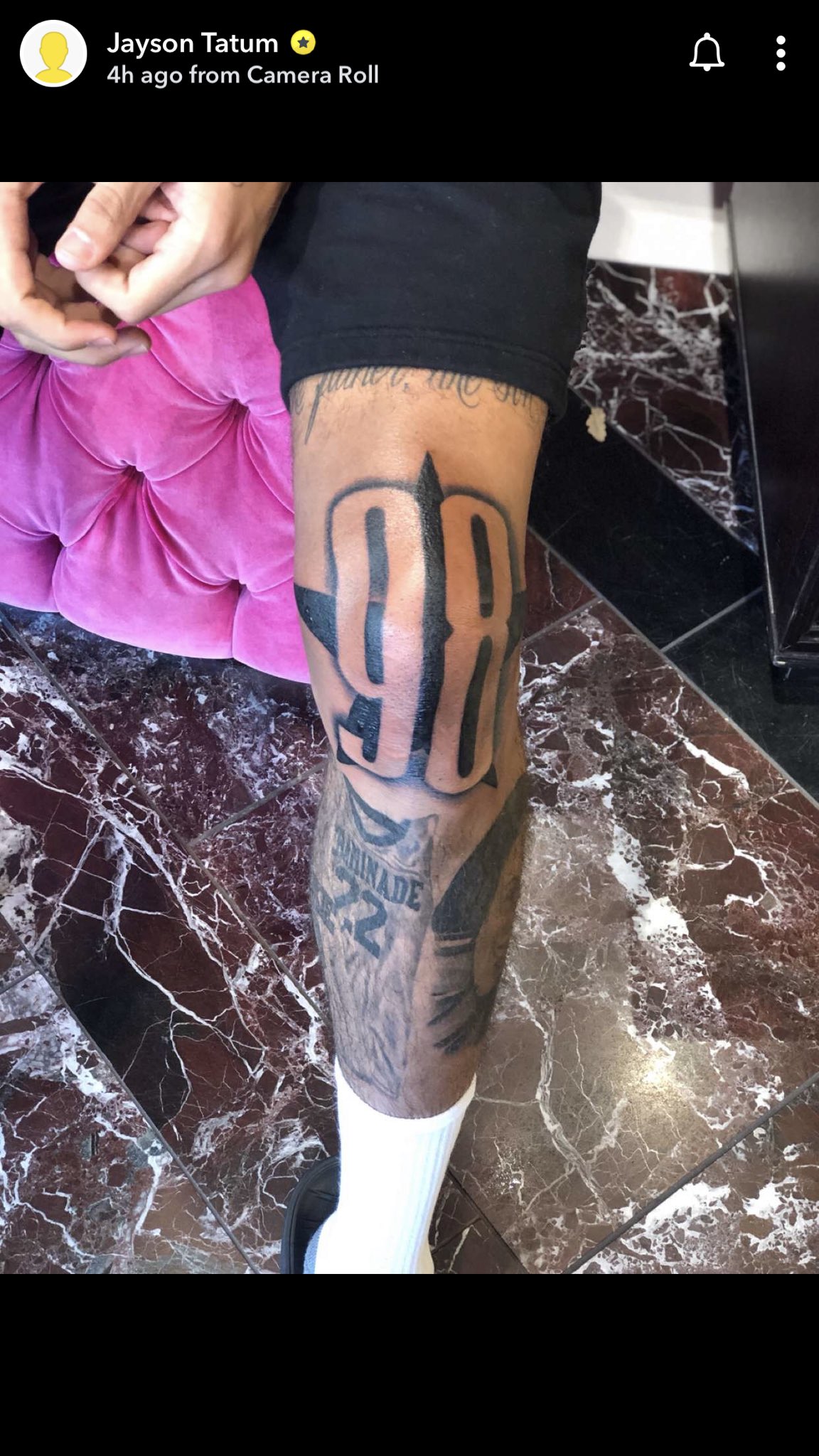 NBA Tattoos on Instagram  jaytatum0 added some new pieces to his leg  sleeve Tatum got himself a Kobe tribute with the number 24 as black  mambas Tatum also