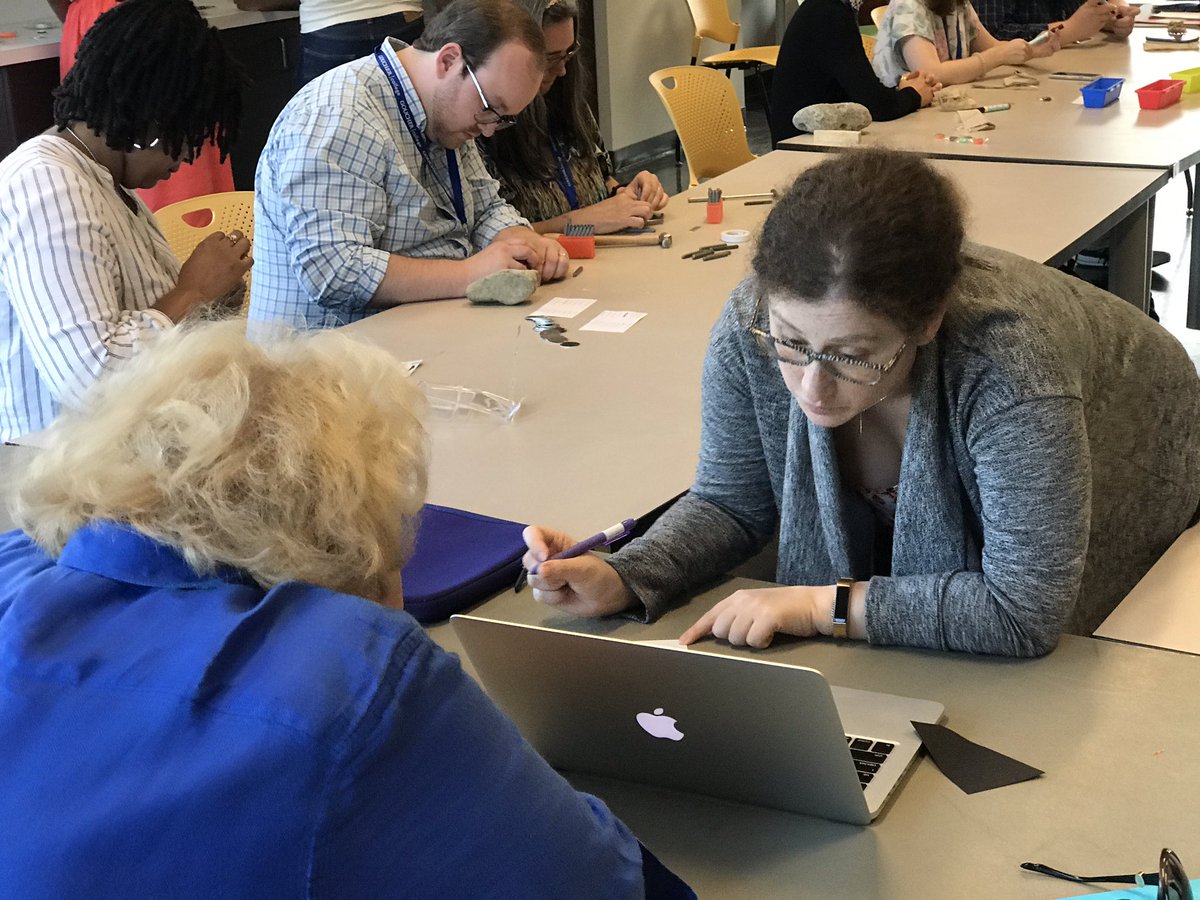 gouchermaaa's tweet photo. Working on a special project that “rocks!” (We ran out of hammers.) #goucherMAAA #makersgonnamake #thisrocks https://t.co/Qr7Rddnw4C
