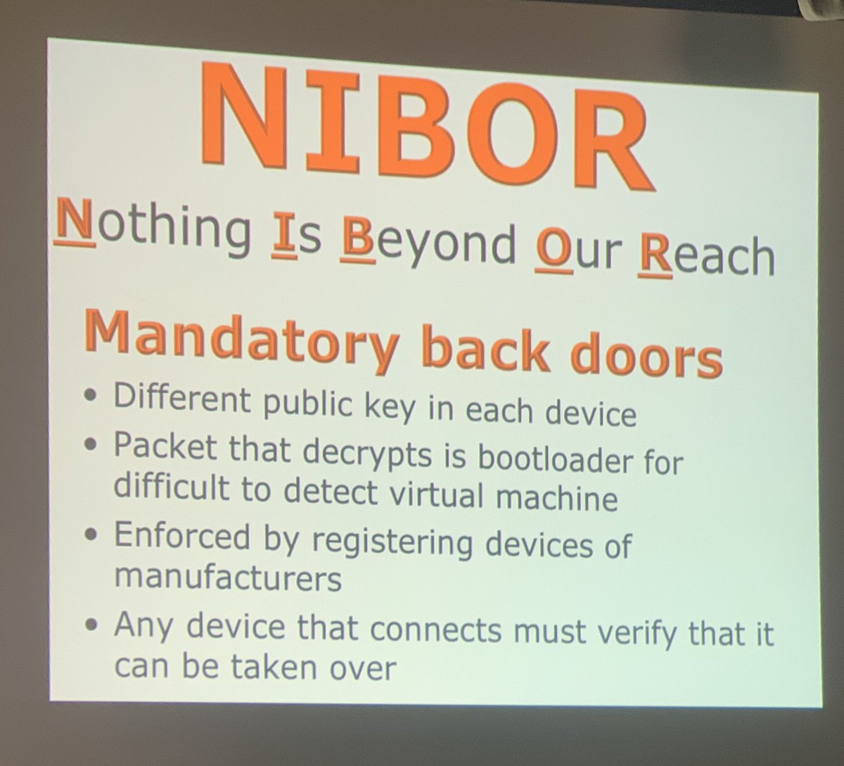 NIBOR: Nothing Is Beyond Our Reach