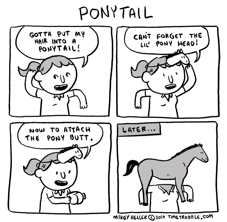 i drew a comic about a ponytail 