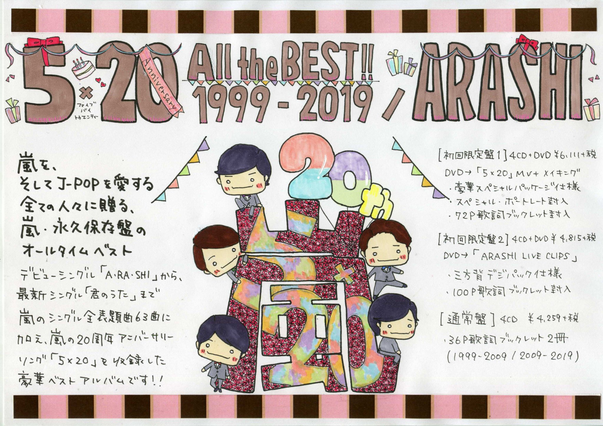 嵐 告知ポスター『5×20 All the BEST!! 1999-2019』