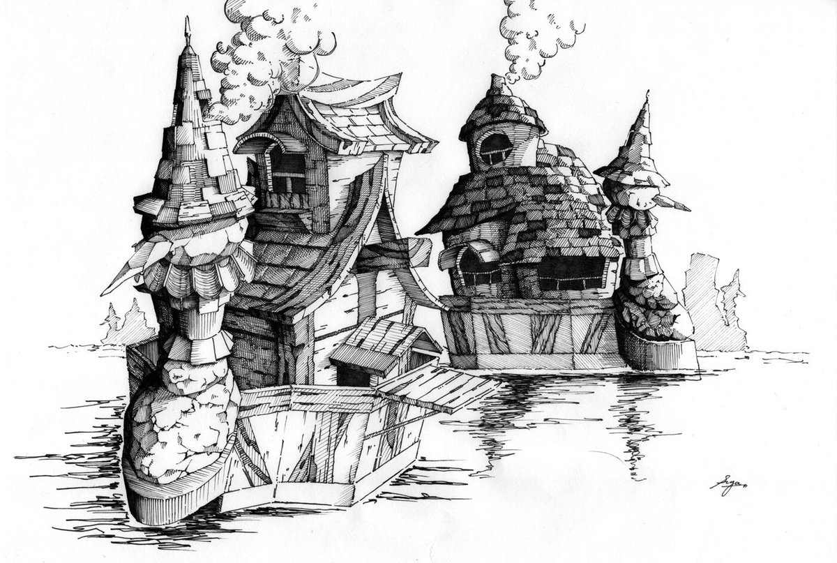 Part2 #夏の創作クラスタフォロー祭り #鳥加護 #ペン画を流してペン画