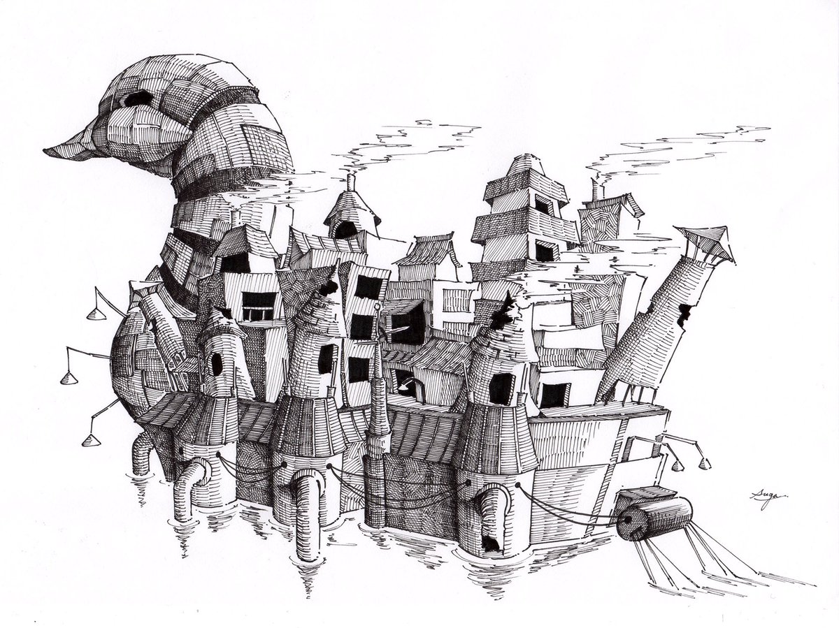 Part2 #夏の創作クラスタフォロー祭り #鳥加護 #ペン画を流してペン画