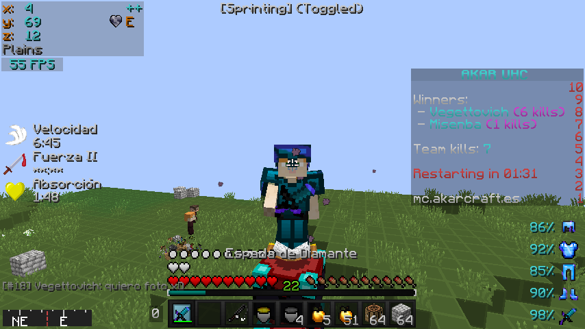 NecroLAM's tweet photo. First game, first win @AkarUHC 
Ty 4 hosting https://t.co/uNbPAXHpi1