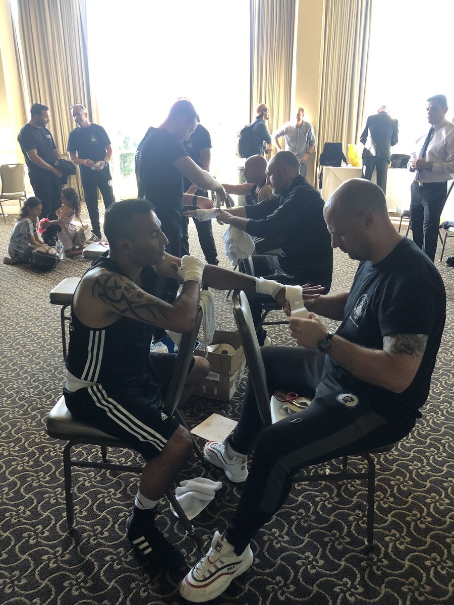 WMPBoxing's tweet image. The wrapping has started