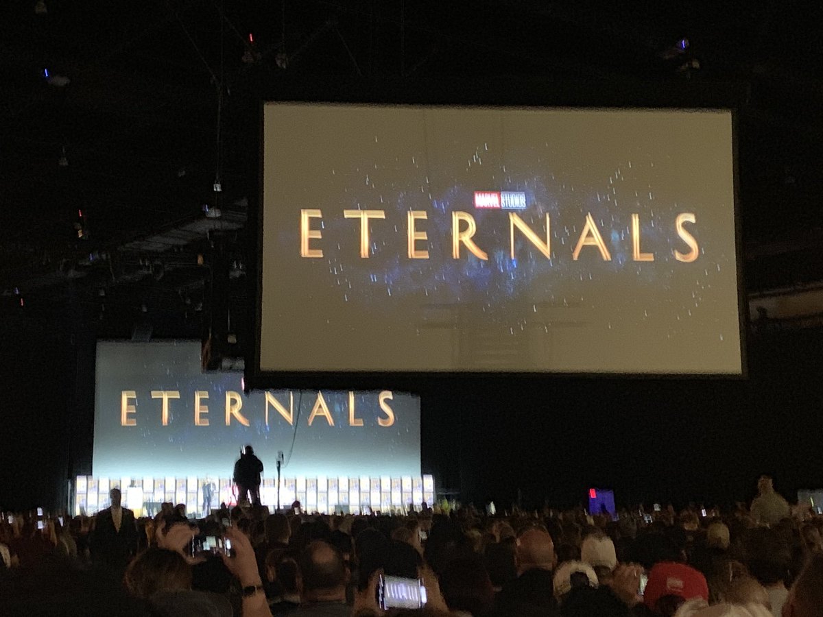 . @MarvelStudios PHASE FOUR WILL BE CONFIRMED HERE + NOW beginning with  #Eternals!  #sdcc