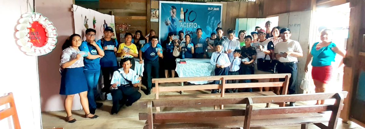 Nuestros Calebs de Iquitos B ya iniciamos la semana de Evangelismo #MisionCalebUPS #SomosTusManos #SusVacacionesAlLimite. Jóvenes decididos a poner sus dones al servicio de Dios. <a href="/AbigailGarcia_G/">Abigail García García</a> <a href="/Pr_midhuart/">Midhuart Montesinos </a> @mcoaugarte <a href="/prsosthenes/">Sosthenes Andrade</a> <a href="/AdventistasUPS/">Adventistas Perú - UPS</a>