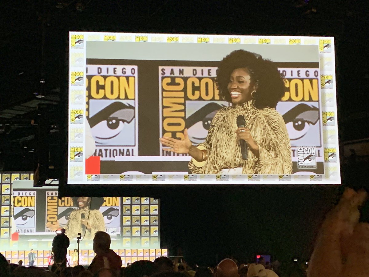 looks like we WILL be seeing monica rambeau all grown up... in  #WandaVision, played by teyonah parris!  #sdcc