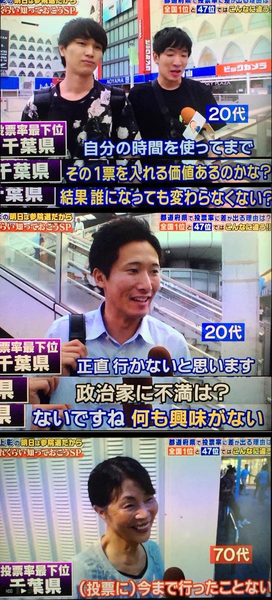 選挙への意識が違う？投票率ランキング最下位の千葉県と首位島根県の意識の差www