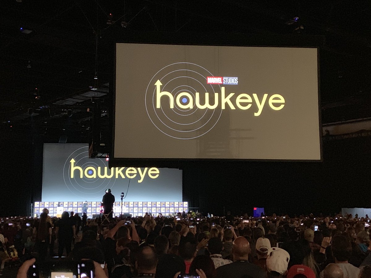 ready when you are,  #hawkeye. kate bishop + clint barton are coming in hot, fraction + aja style.  #sdcc