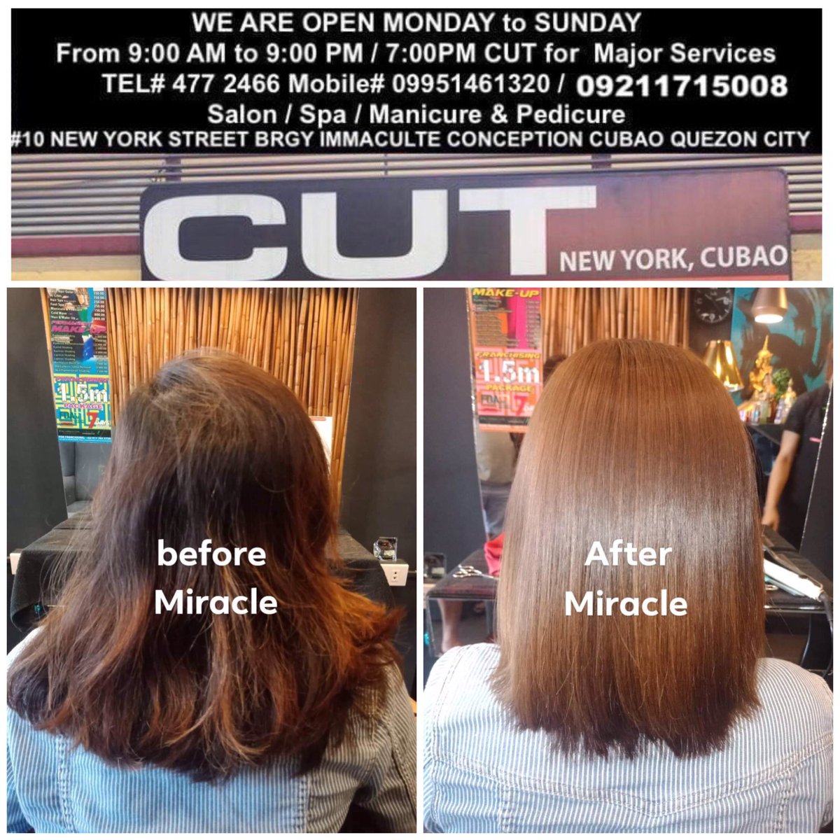 CutNewYorkCubao's tweet photo. Thank you for visiting us  🤗🤗🤗

Visit Us at
Cut Encarnacion New York Cubao
#10 E New York Street 
Brgy Immaculate Concepcion 
Cubao Quezon City.
Malapit po sa Gasoline Station
JJ Beauty Infusion Wellness Center
For Inquiries: Contact us on:
☎️ 477 2466  📞 09211715008 https://t.co/mma0VhOBZ4