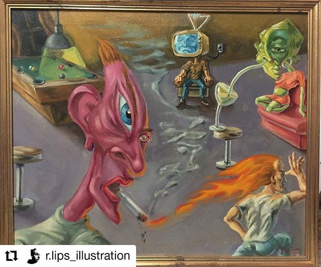 ArtEthos's tweet photo. #Repost @r.lips_illustration • • • • • •
Vice Squad _ oil on canvas. This is an old one that I did back in art school. #lowbrow #lowbrowart #old #oldschool #oilpainting #artist #artistsoninstagram #norcal #artcenter #ethosart https://t.co/xhxI63ER3B