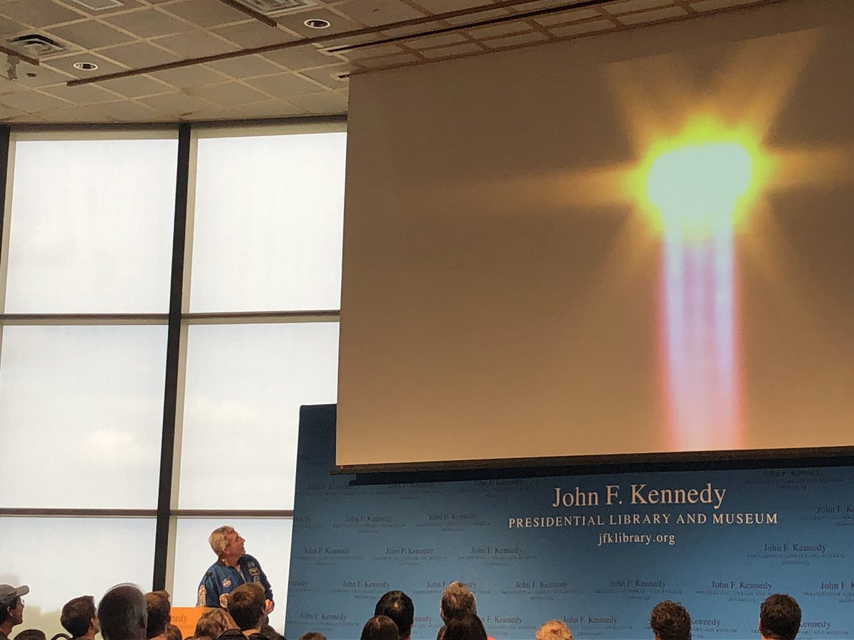 DavidFCavell's tweet photo. Today, to celebrate #Apollo1150th, at @JFKLibrary I heard astronauts describe living in space and what to expect when — not if — we visit Mars. Oh, and I watched a live Soyuz launch with them. I’ll need a while to collect myself. 🚀 https://t.co/scN93aVyNd