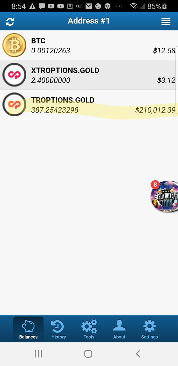 troptions price