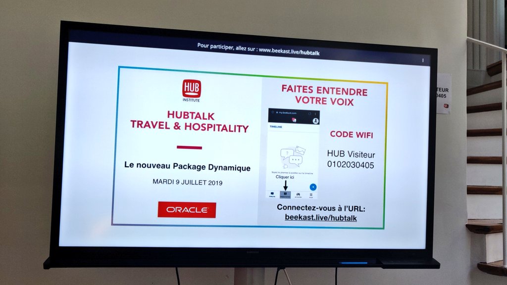 On commence la journée avec le dernier #HUBTALK de la saison : #Travel &amp; #Hospitality, le nouveau package dynamique. En partenariat avec <a href="/Oracle_France/">Oracle France</a> !