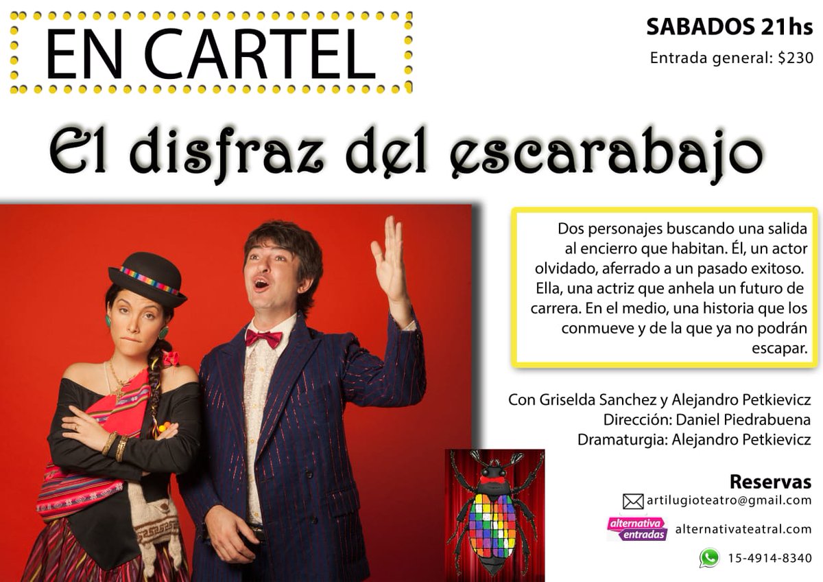 Este Sábado! última función! No se la pierdan que nos vamos!!