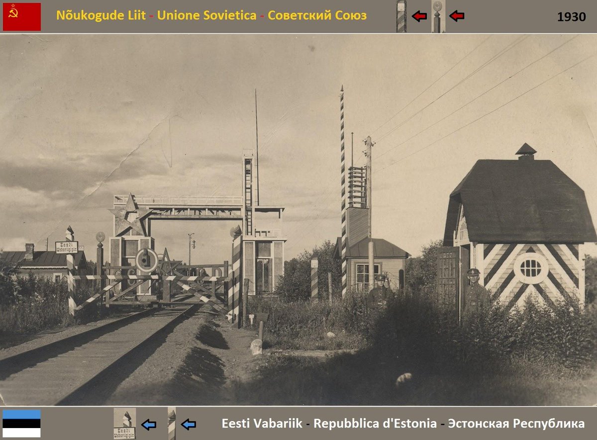 Pillandia's tweet photo. The railway border between Estonia (Western Ingria, foreground) and the USSR (Russia, background) at Komarovka, 1930.
The current railway border is set back a few km westwards, compared to this photo, because Russia in 1946 annexed Western Ingria.
https://t.co/WnTZ2RYpho https://t.co/rb1bJLvsob