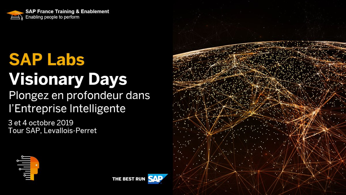 Tweet_Claire_C's tweet photo. RPA, IoT, ML, Predictif, Chatbot. Ne manquez pas le SAP Labs Visionary Days avec le SAP Labs et SAP COIL à Paris.Le moment est venu de se former sur les Technologies Intelligentes. #sapedu #sapfrance @marieline_segla @Erik_Marcade @joeybronner https://t.co/TzliEewxfO