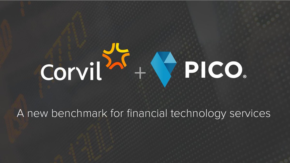 CorvilInc's tweet image. We’re thrilled to be combining our strengths with Pico’s to empower clients with greater insight, faster access to markets, and more economical and agile solutions. #TeamPico #FinTech #capitalmarkets ow.ly/8APl50uWcGr