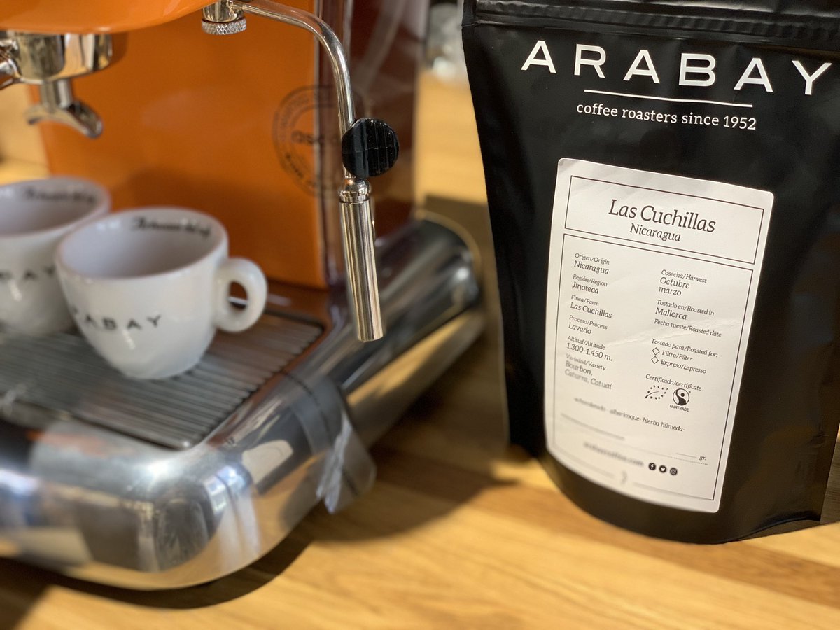 ArabayCoffee's tweet photo. Hoy nuestro #cafedelasemana llega desde #Nicaragua y se llama #LasCuchillas. Se trata de una variedad Bourbon,Caturra y Catuaí,con un proceso de lavado y delicioso ¡Os está esperando en #ArabayCoffee y #ArabayStore para que lo descubráis! #cafedeespecialidad #Specialtycoffee https://t.co/i0ikUgH1LC
