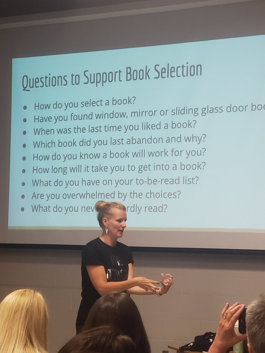 MsMagnafichi's tweet image. I can listen to @pernilleripp speak each &amp;amp; every day. We have to ask our Ss these ?s to learn about who they are as readers. It not only helps us, as teachers, but allows us to provide the necessary scaffolding our Ss need to learn about who they are as readers. #nErDcampMI