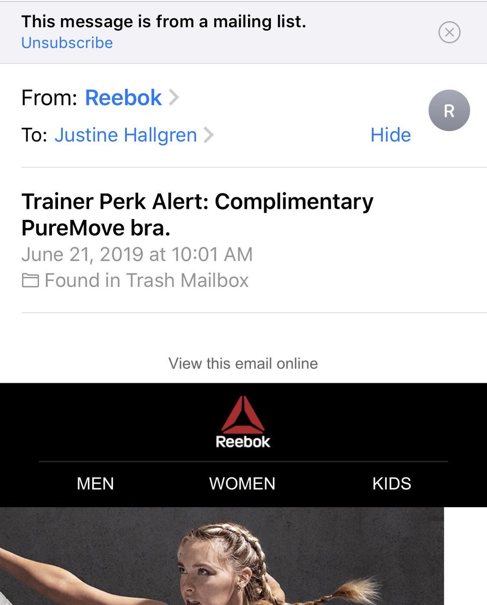 J_Hallgren's tweet photo. @Reebok Really?!?! You’re CSR’s couldn’t see I am a member ...claim I am not one... and ask for a review about a bra I haven’t even received ?!?! #CustomerService #facepalm #badservice https://t.co/XWAK8O6an0