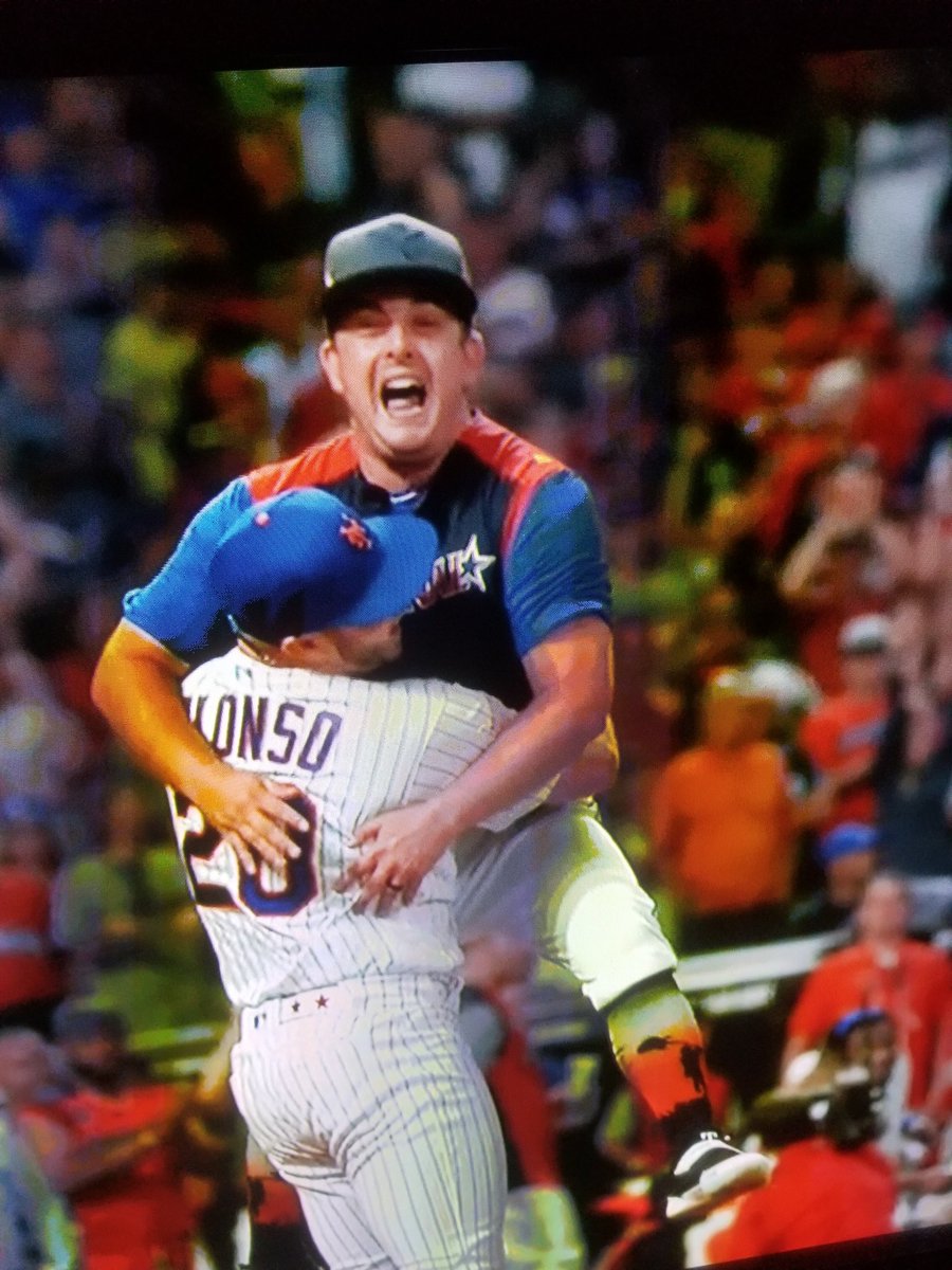 TimroseRose's tweet photo. Derek Morgan and Pete Alonso MLB Home run derby Winners. https://t.co/swzKb8R63w