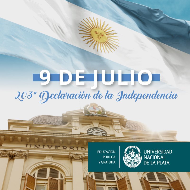 unlp's tweet photo. #9DeJulio #DiaDeLaIndependencia https://t.co/GFsTRdKRoM
