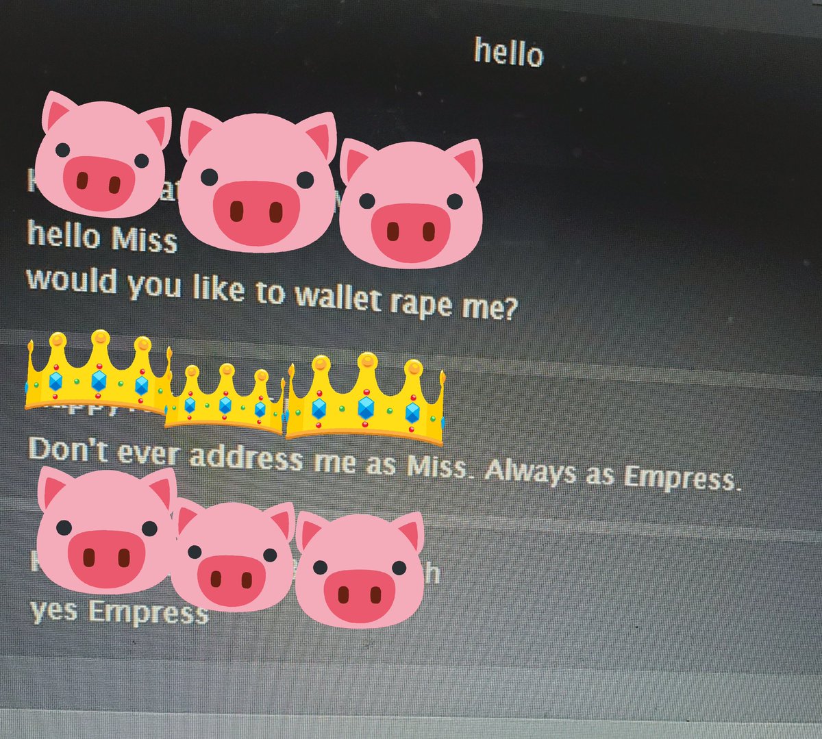 HighEmpress_J's tweet photo. A new one to lord over. He'll be so fulfilled now that my hand is squeezing his wallet
#MyNameIs #Empress #HumanATM #WalletRape #Respect #Finsub https://t.co/YOHwX472FI
