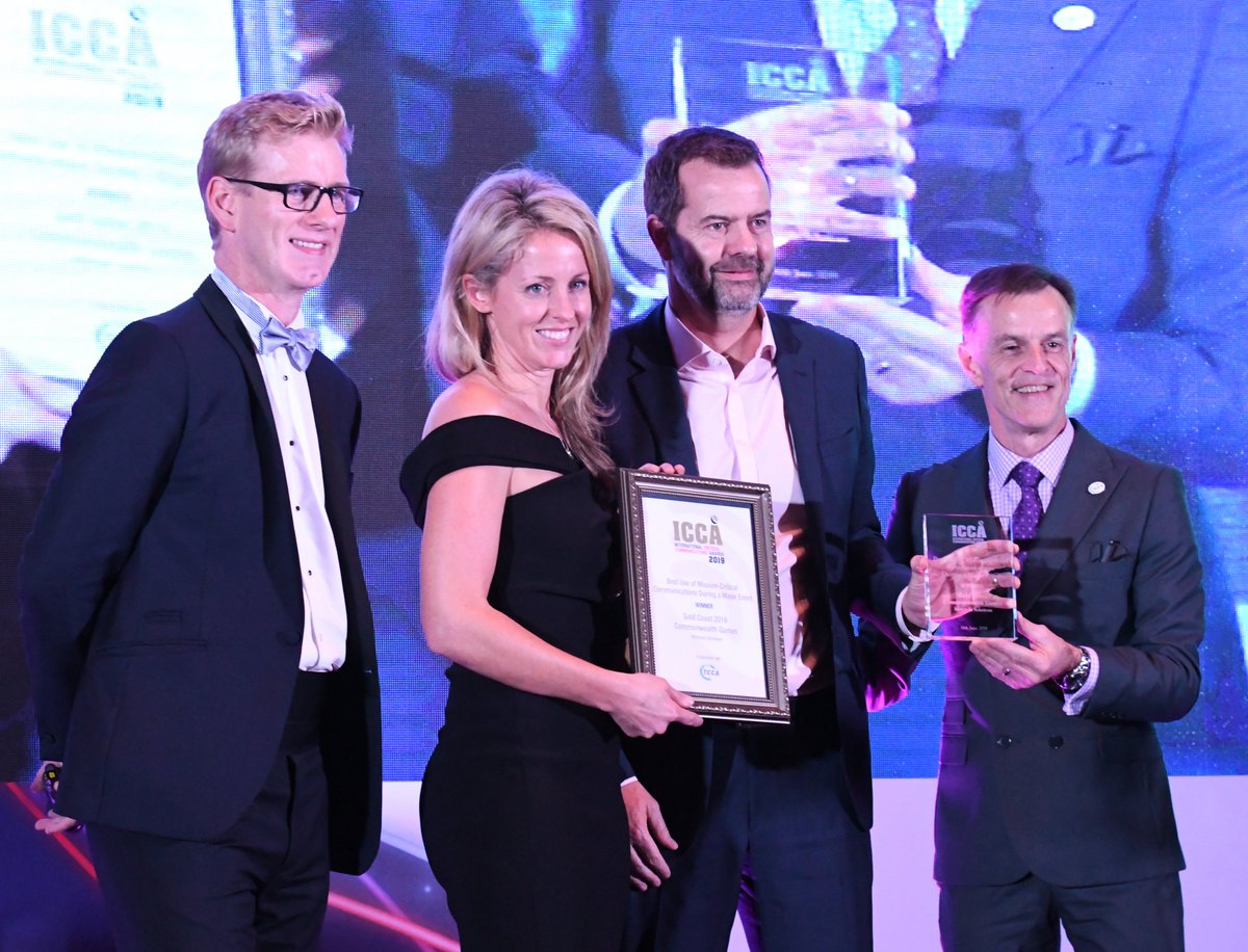 At the 2019 #ICCAWARDS at #CCW2019, #MotorolaSolutions was recognized for the best use of mission-critical communications during a major event. Our TETRA digital #TwoWayRadios helped ensure the smooth and successful <a href="/GC2018/">高程</a>: ow.ly/Mj7r30p2P42 #GC2018
