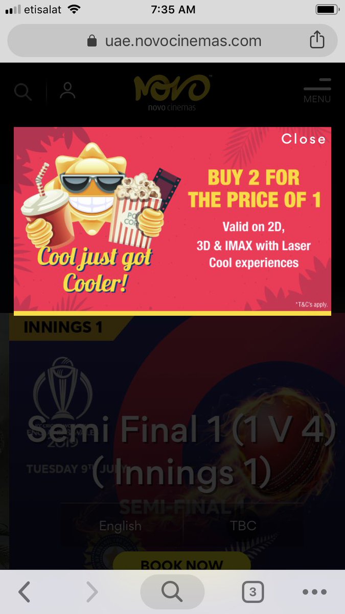 DeeshonMunshi's tweet photo. @NovoCinemas, quite deceptive advertising. Social media, online ads say buy 1 get 1 on all types of movies, but in reality Novo cool only in select location and showtimes. Misleading customers! https://t.co/Z8boPq2Hov