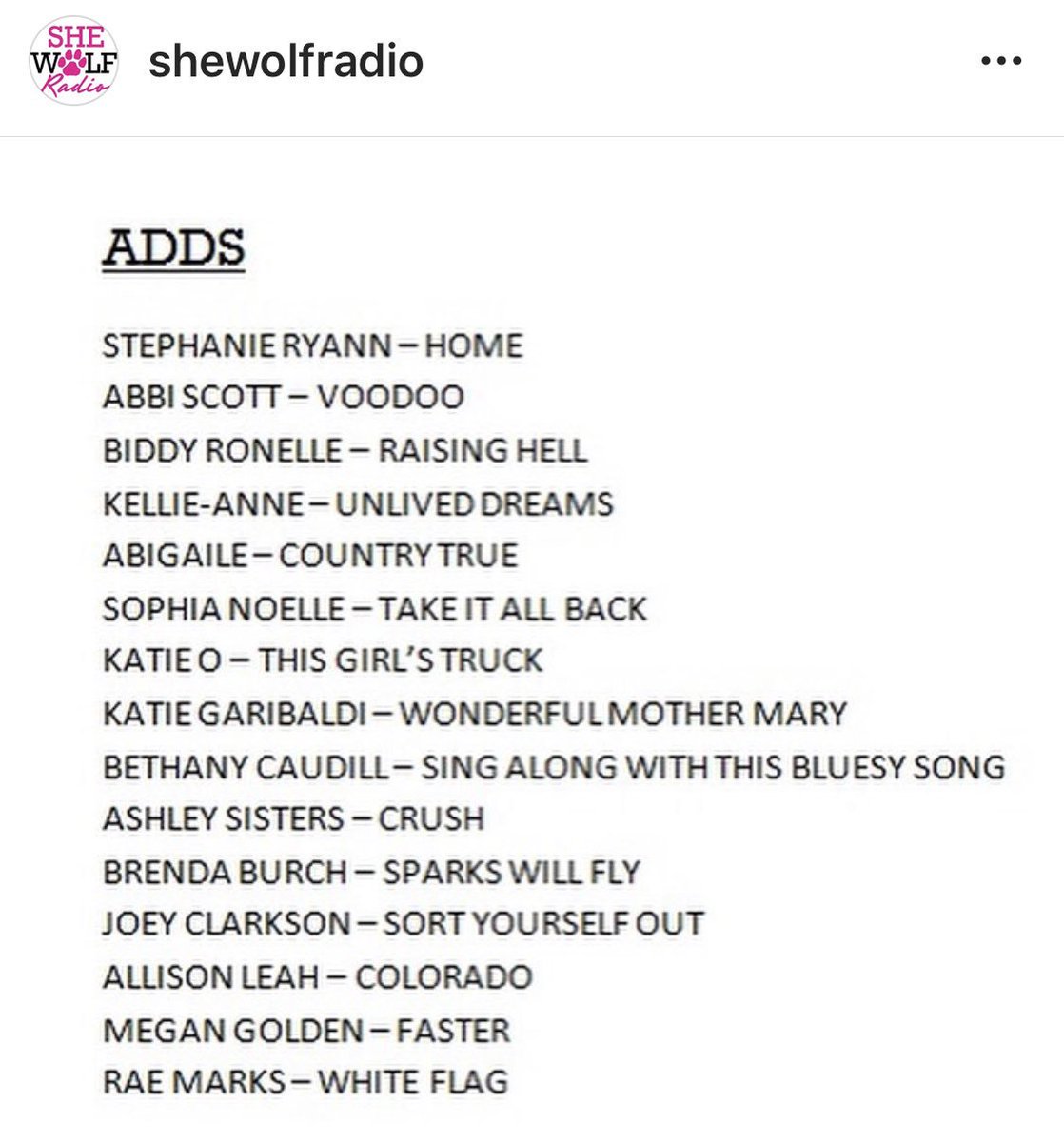 katiegaribaldi's tweet photo. Thank you #SheWolfRadio and @NashEWeeklyPR! 💓 #radio #radioadd #wonderfulmothermary https://t.co/GFLr68ZfXd
