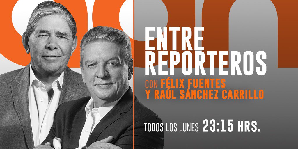 EntreReporteros's tweet photo. En instantes inicia el programa de hoy con @Jorgina_Gaxiola @scarrillotv y @felixfuentes. Velo en vivo en la siguiente liga--> https://t.co/VwQLqN60JU 23:15hrs https://t.co/XrO0QedsnO