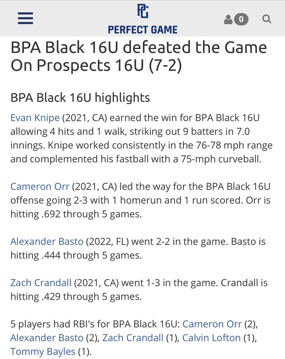 BPA Baseball tweet media