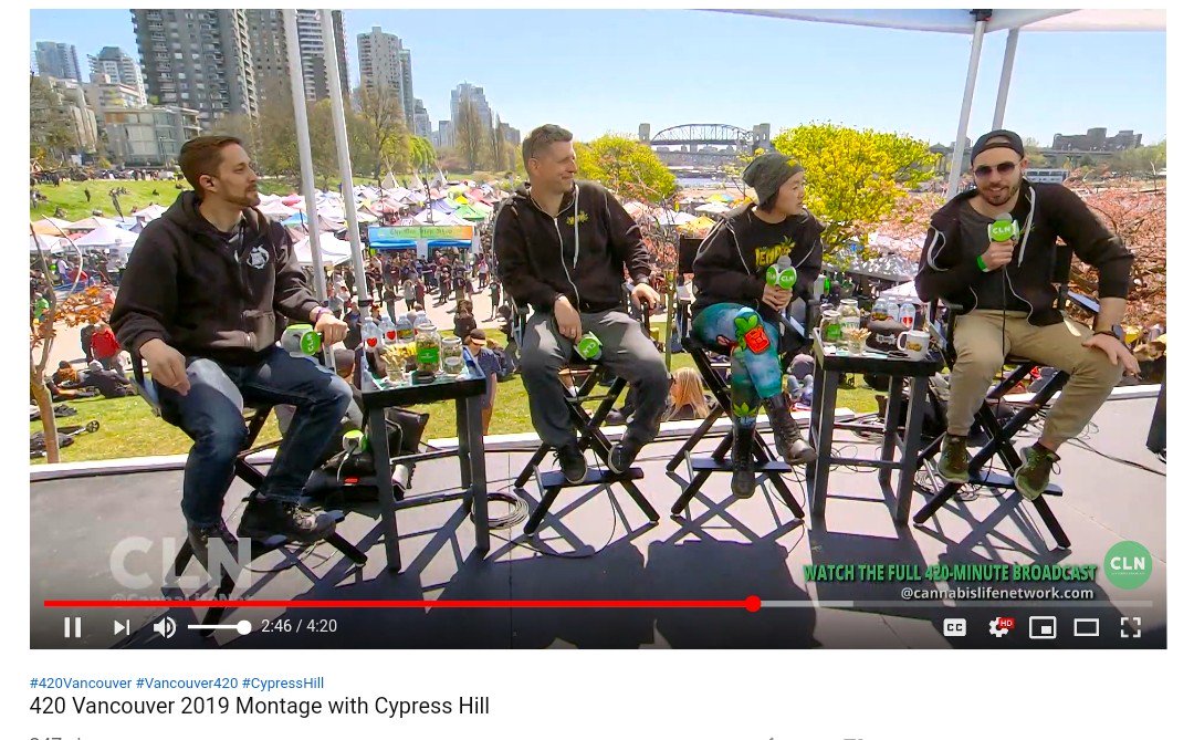 kevankevan's tweet photo. 420 Vancouver 2019 Montage from #CannabisLifeNetwork on YouTube.
Thanks for having the @LBCStudiosCA team on stage #CraigEx & @pipercourtenay
#PlayHempire
https://t.co/8K1viwvVCv https://t.co/NnECgKhEed