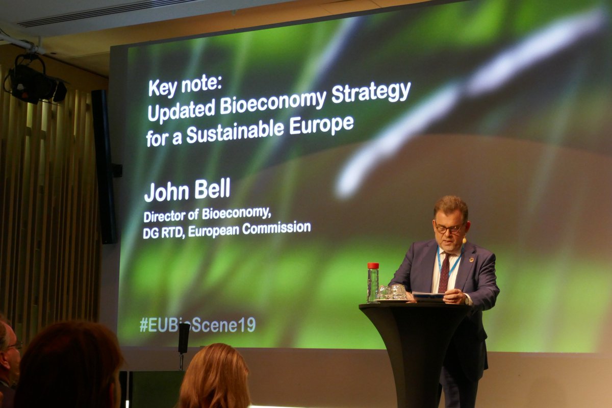 CBE_JU's tweet photo. Inspiring speeches this morning by @jyrkikatainen and @bellser48 on opportunities that the #bioeconomy🌱offers to the #EU. Innovation in the #biobased sector is one of the ways to tackle global #sustainability challenges and that's where @BBI2020 plays a key role. #EUBioScene19 https://t.co/v6xKAxoho4