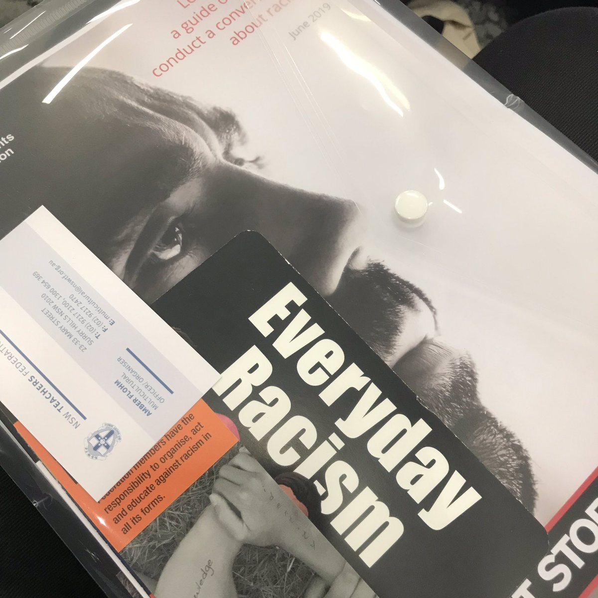 aliceleung's tweet photo. Just picked up some really useful resources for teaching about racism at #TFAC19 https://t.co/0J4MnCkgLe