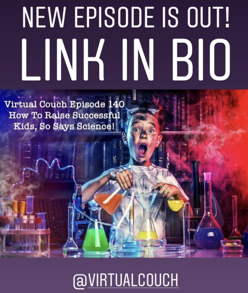 virtualcouchpod's tweet photo. How can science help you raise the best children. Find out in the latest episode of the Virtual Couch podcast https://t.co/wPg66fixsp
