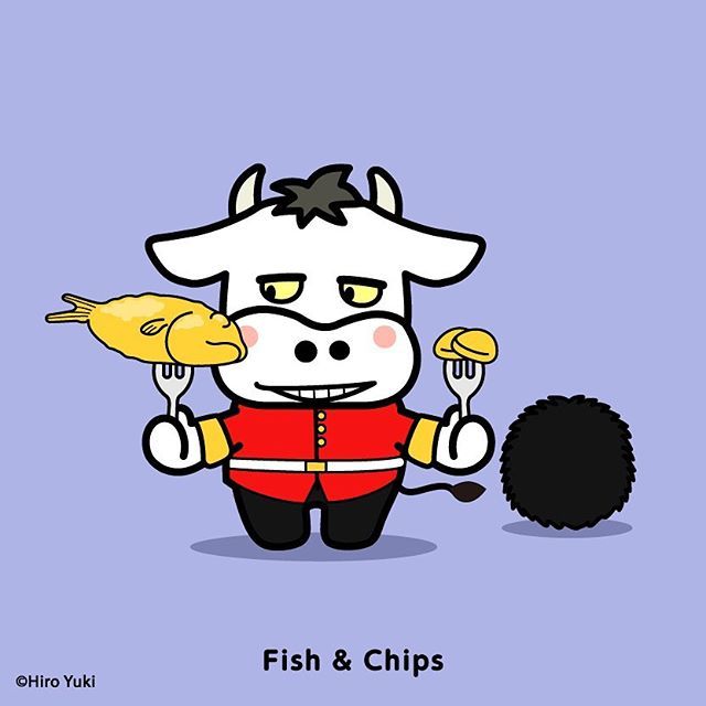 Fish & Chips 🐡🥔🐂 #fishandchips #londonguards #guards #knifeandfork #character #characterdesign #characterart #mangaart #drawing #contemporaryart #doodle #escort #art #cows #cow #inadream #cowsoflondon #ushimaro #cowsofinstagram #hiroyukistudio #cowlo… ift.tt/2LL8R87