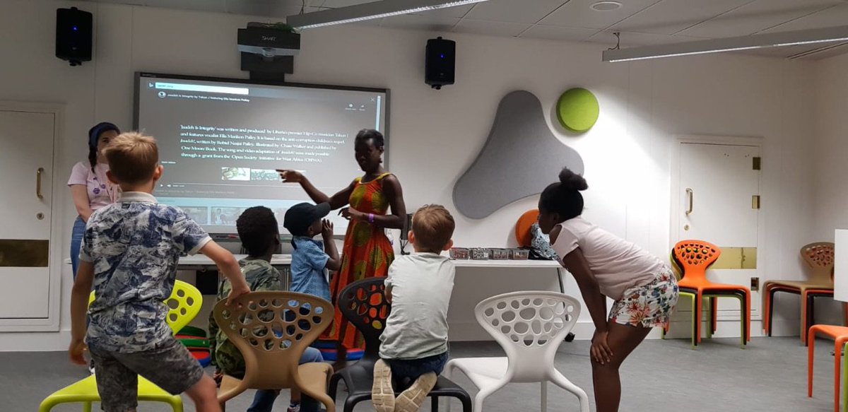RobtelNeajai's tweet photo. I had a blast last weekend at #AfricaWrites2019 lit fest during a family workshop featuring my anti-corruption children’s sequel, #Jaadeh!. What a special treat it was to have my mom, Ethel Neajai Johnson Pailey, in the audience! Photos courtesy Karen Larbi and Louisa Johnson https://t.co/ef4T0kD2hD