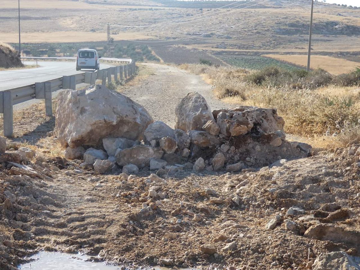 TogetherTuwani's tweet photo. July 8, 2019. The Israeli Army close two Palestinian roads that lead to the village of Jawwaya, in the #SouthHebronHills.
#palestine #area_c
#freedom_of_movement
#human_rights https://t.co/e66gpFvyRZ