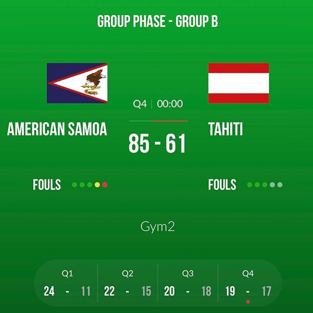 Maitoeaina's tweet photo. Final score๐ช๐ผ๐ Nice first game win!! #TeamAmericaSamoa #GoldenGirl #ToeainaMade #Section5 #AllDayJ @_sarahtoe https://t.co/P8yrL7c9Ot
